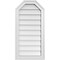 Ekena Millwork Octagonal Top Surface Mount PVC Gable Vent w/ 2"W x 1-1/2"P Brickmould Frame, 16"W x 32"H GVPOT16X3202SN - alternate 1